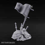 Ornate Ceremonial Banner Stand Miniature for Dungeons and Dragons, Pathfinder or other TTRPGs