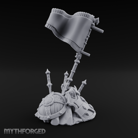 Ornate Ceremonial Banner Stand Miniature for Dungeons and Dragons, Pathfinder or other TTRPGs