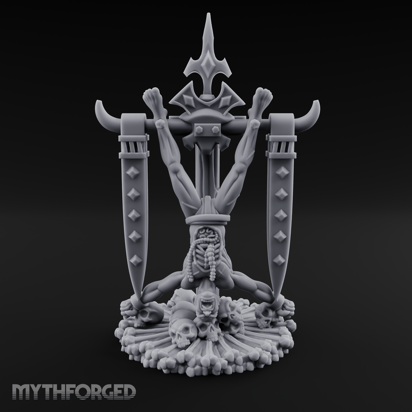 Macabre Bone Idol Miniature for Dungeons and Dragons, Pathfinder or other TTRPGs