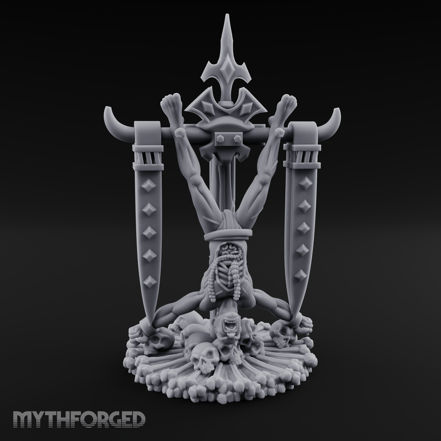 Macabre Bone Idol Miniature for Dungeons and Dragons, Pathfinder or other TTRPGs