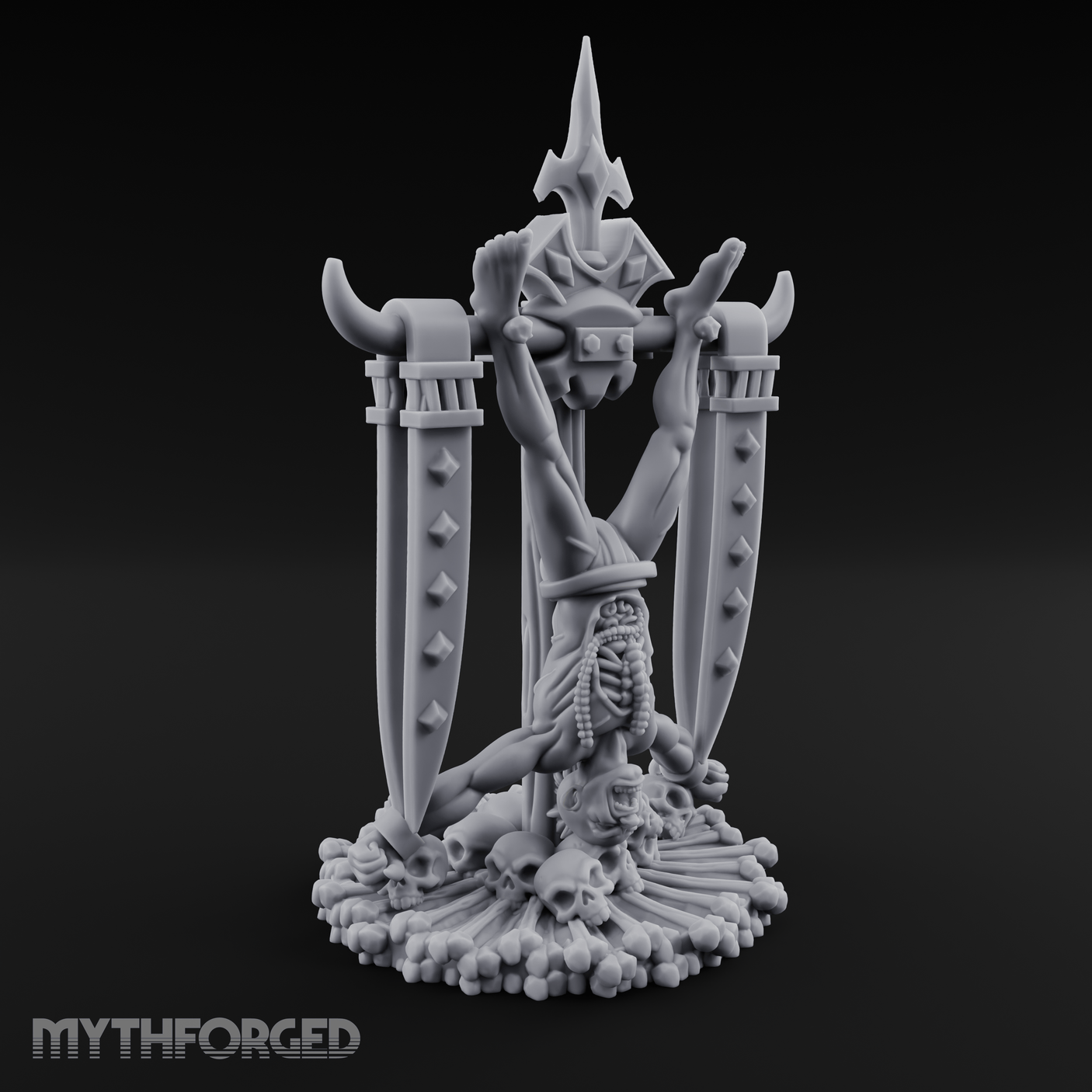 Macabre Bone Idol Miniature for Dungeons and Dragons, Pathfinder or other TTRPGs
