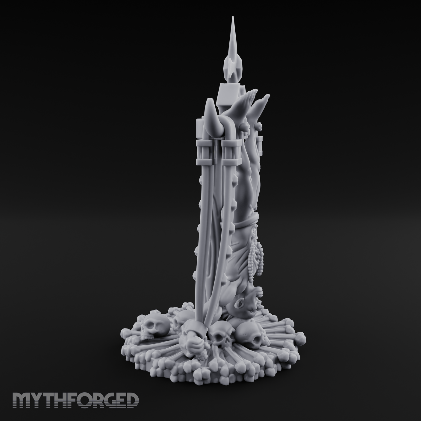 Macabre Bone Idol Miniature for Dungeons and Dragons, Pathfinder or other TTRPGs