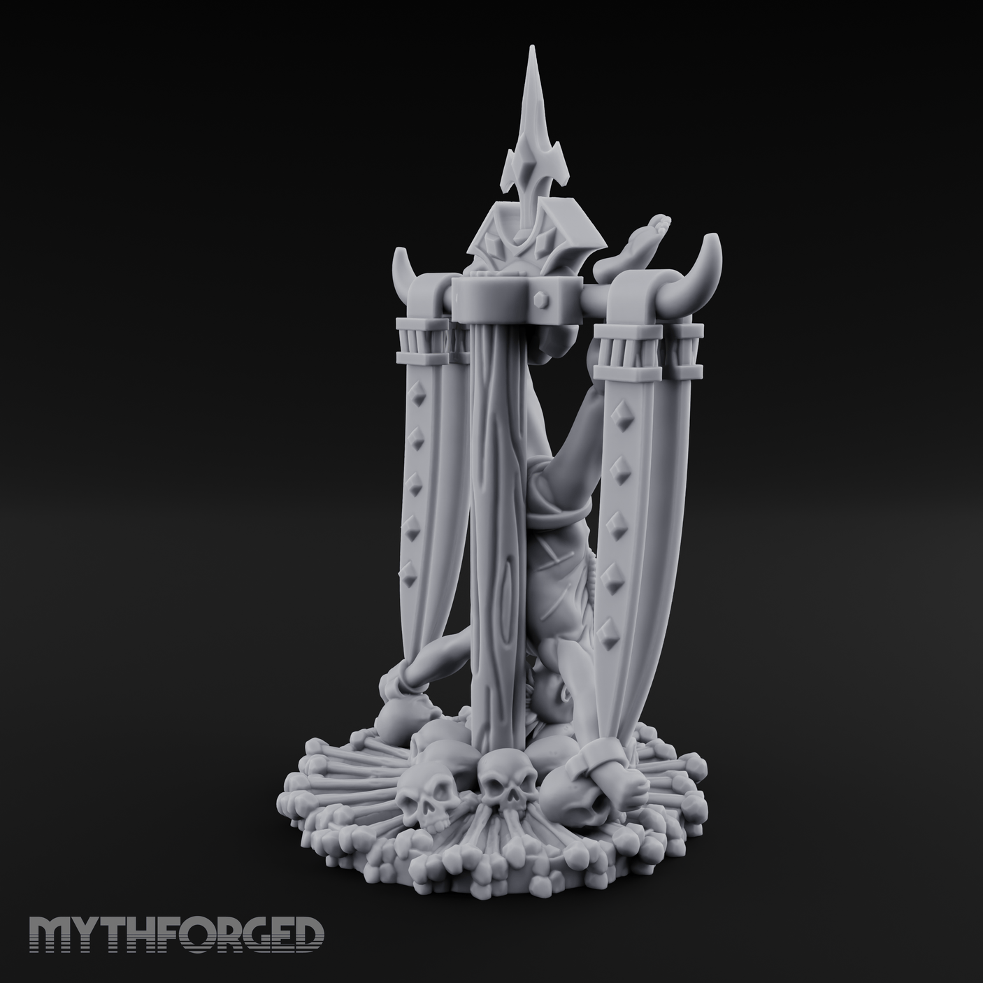 Macabre Bone Idol Miniature for Dungeons and Dragons, Pathfinder or other TTRPGs
