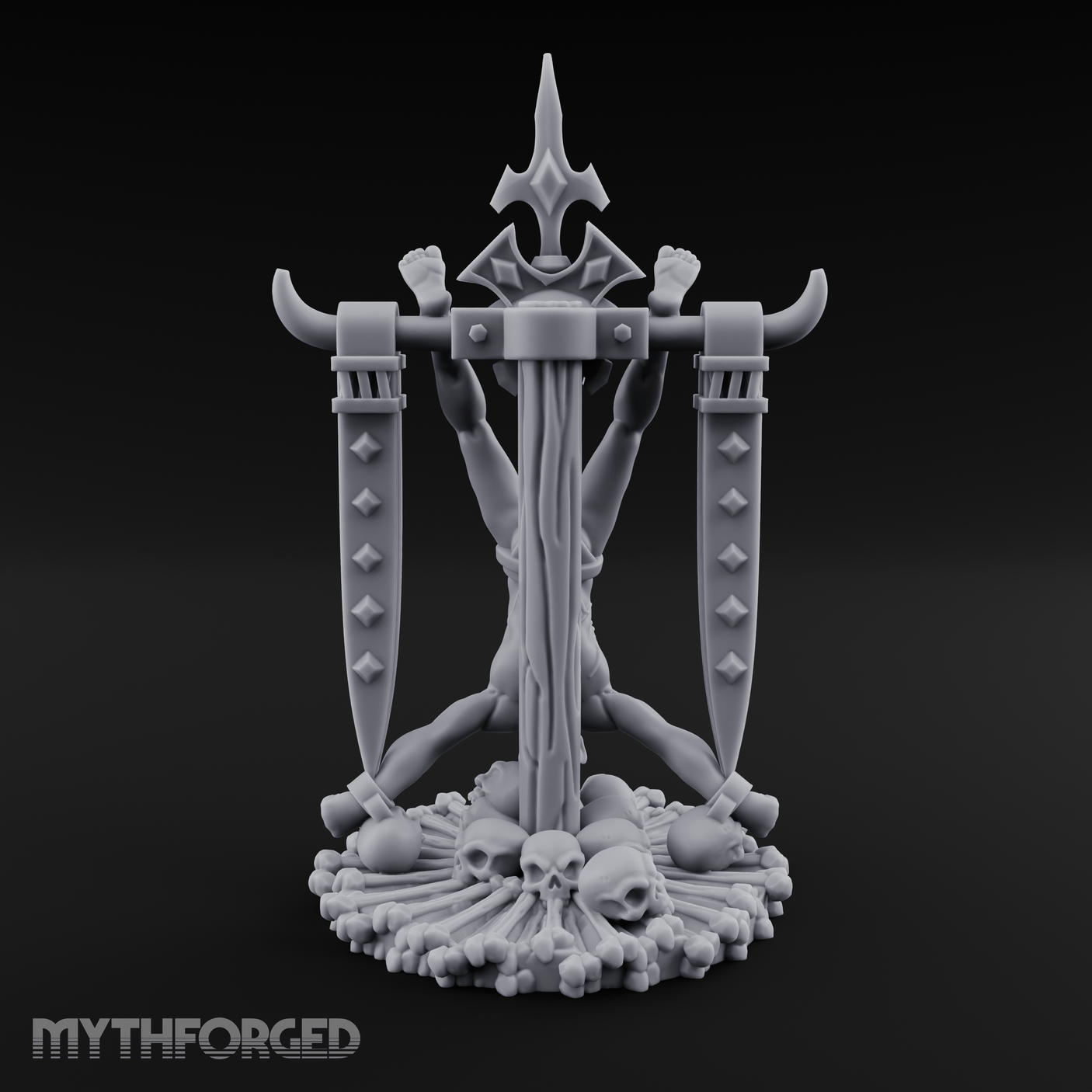 Macabre Bone Idol Miniature for Dungeons and Dragons, Pathfinder or other TTRPGs