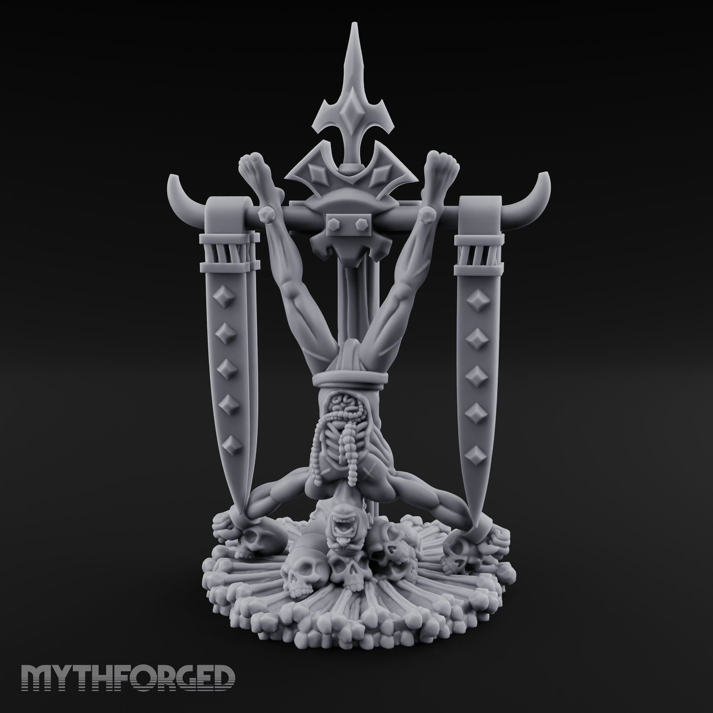 Macabre Bone Idol Miniature for Dungeons and Dragons, Pathfinder or other TTRPGs