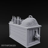 Rope-Handled Apothecary Counter Miniature for Dungeons and Dragons, Pathfinder or other TTRPGs