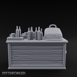 Rope-Handled Apothecary Counter Miniature for Dungeons and Dragons, Pathfinder or other TTRPGs