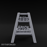 Merchant-Stacked Market Display Ladder Miniature for Dungeons and Dragons, Pathfinder or other TTRPGs