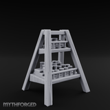 Merchant-Stacked Market Display Ladder Miniature for Dungeons and Dragons, Pathfinder or other TTRPGs