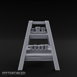 Merchant-Stacked Market Display Ladder Miniature for Dungeons and Dragons, Pathfinder or other TTRPGs