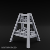 Merchant-Stacked Market Display Ladder Miniature for Dungeons and Dragons, Pathfinder or other TTRPGs