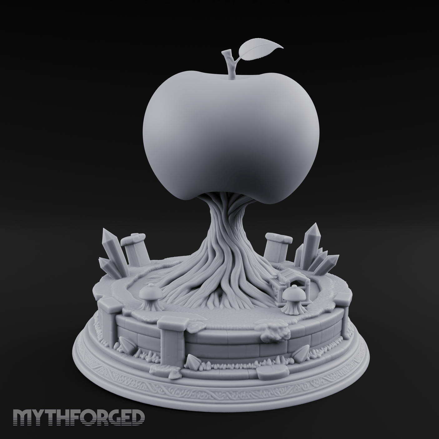 Fruit Bearing Tree Miniature for Dungeons and Dragons, Pathfinder or other TTRPGs