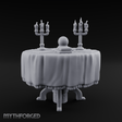 Candlelit Fortune Teller's Table Miniature for Dungeons and Dragons, Pathfinder or other TTRPGs