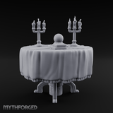 Candlelit Fortune Teller's Table Miniature for Dungeons and Dragons, Pathfinder or other TTRPGs