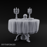Candlelit Fortune Teller's Table Miniature for Dungeons and Dragons, Pathfinder or other TTRPGs