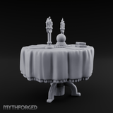 Candlelit Fortune Teller's Table Miniature for Dungeons and Dragons, Pathfinder or other TTRPGs