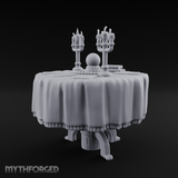 Candlelit Fortune Teller's Table Miniature for Dungeons and Dragons, Pathfinder or other TTRPGs