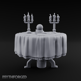 Candlelit Fortune Teller's Table Miniature for Dungeons and Dragons, Pathfinder or other TTRPGs