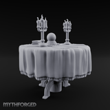 Candlelit Fortune Teller's Table Miniature for Dungeons and Dragons, Pathfinder or other TTRPGs
