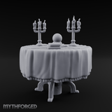 Candlelit Fortune Teller's Table Miniature for Dungeons and Dragons, Pathfinder or other TTRPGs