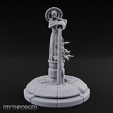 Halo-Crowned Goddess Fountain Miniature for Dungeons and Dragons, Pathfinder or other TTRPGs