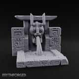 Demon-Mouthed Jungle Temple Fountain Miniature for Dungeons and Dragons, Pathfinder or other TTRPGs