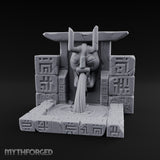 Demon-Mouthed Jungle Temple Fountain Miniature for Dungeons and Dragons, Pathfinder or other TTRPGs