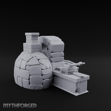 Ember-Glowing Blacksmith Furnace Miniature for Dungeons and Dragons, Pathfinder or other TTRPGs