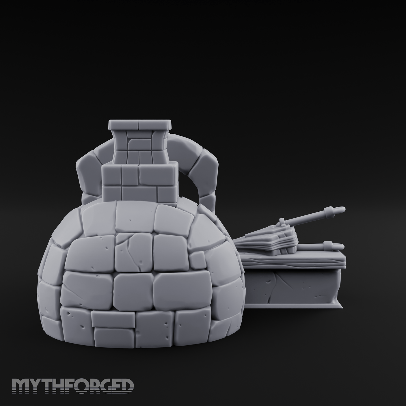 Ember-Glowing Blacksmith Furnace Miniature for Dungeons and Dragons, Pathfinder or other TTRPGs