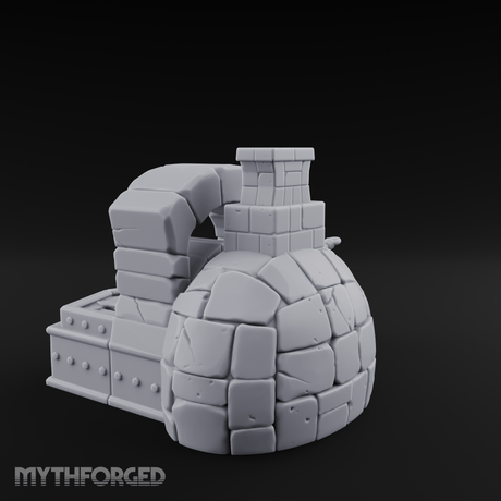 Ember-Glowing Blacksmith Furnace Miniature for Dungeons and Dragons, Pathfinder or other TTRPGs