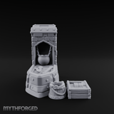 Cauldron-Topped Furnace Miniature for Dungeons and Dragons, Pathfinder or other TTRPGs