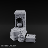Cauldron-Topped Furnace Miniature for Dungeons and Dragons, Pathfinder or other TTRPGs