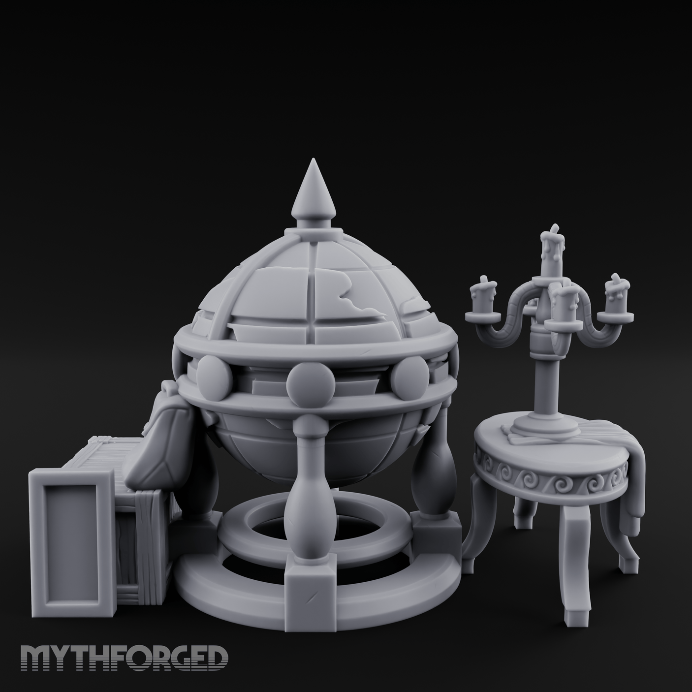Spire-Topped Globe Miniature for Dungeons and Dragons, Pathfinder or other TTRPGs