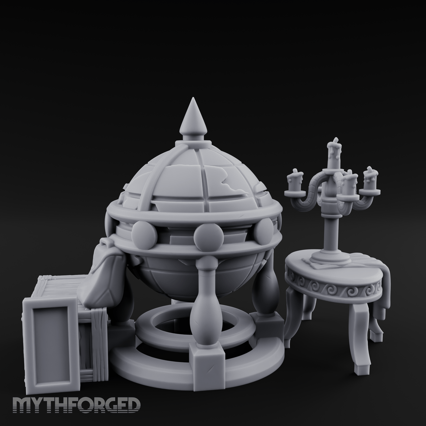 Spire-Topped Globe Miniature for Dungeons and Dragons, Pathfinder or other TTRPGs