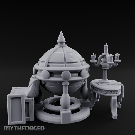 Spire-Topped Globe Miniature for Dungeons and Dragons, Pathfinder or other TTRPGs