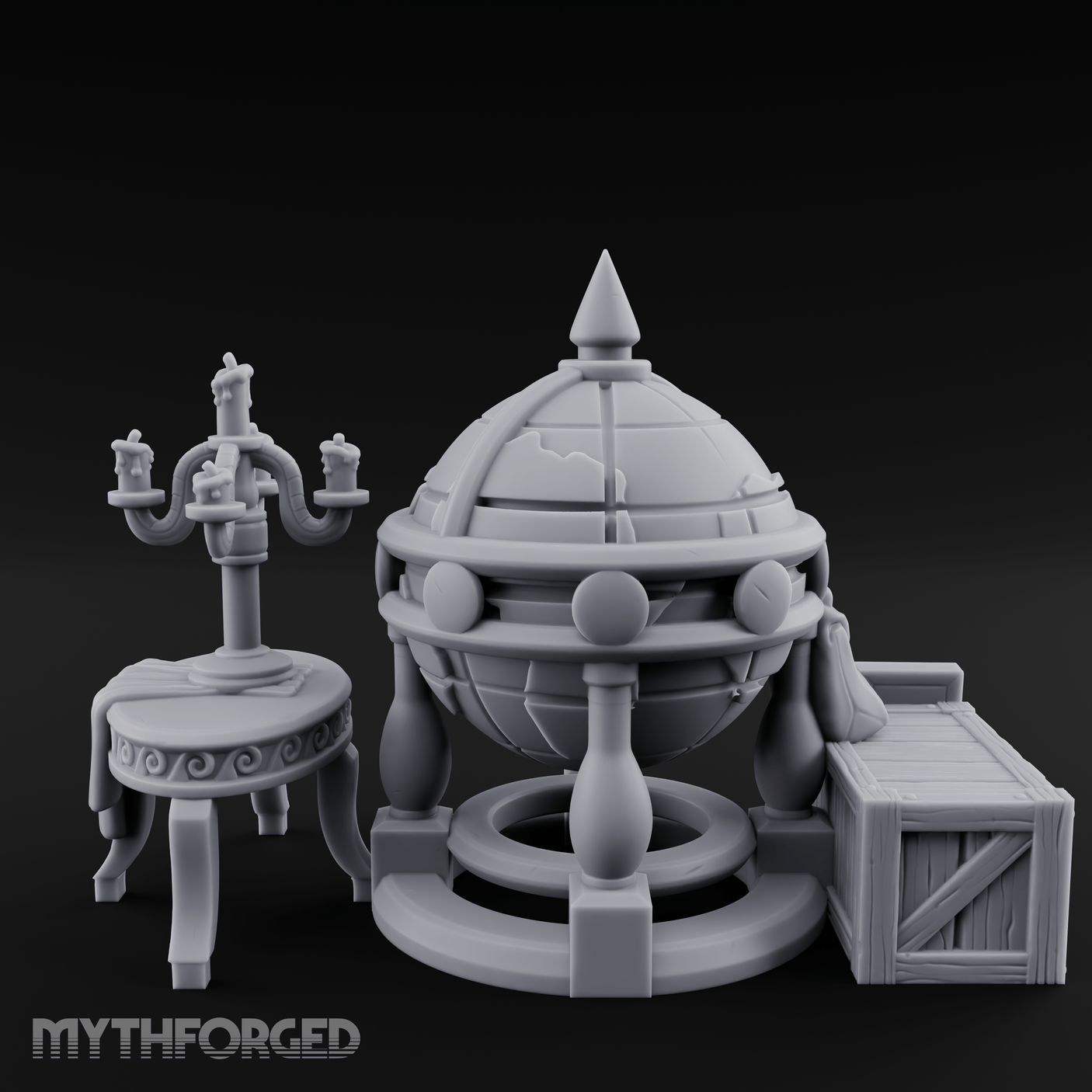 Spire-Topped Globe Miniature for Dungeons and Dragons, Pathfinder or other TTRPGs