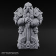 Rune-Etched Warhammer-Wielding Dwarf King Monument Miniature for Dungeons and Dragons, Pathfinder or other TTRPGs