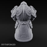 Rune-Etched Warhammer-Wielding Dwarf King Monument Miniature for Dungeons and Dragons, Pathfinder or other TTRPGs