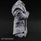 Sword-Planted Knotwork-Carved Dwarf Ancestor Monolith Miniature for Dungeons and Dragons, Pathfinder or other TTRPGs
