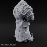 Sword-Planted Knotwork-Carved Dwarf Ancestor Monolith Miniature for Dungeons and Dragons, Pathfinder or other TTRPGs