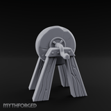 Stone-Wheeled Grinding Mill Wheel Miniature for Dungeons and Dragons, Pathfinder or other TTRPGs