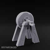 Stone-Wheeled Grinding Mill Wheel Miniature for Dungeons and Dragons, Pathfinder or other TTRPGs