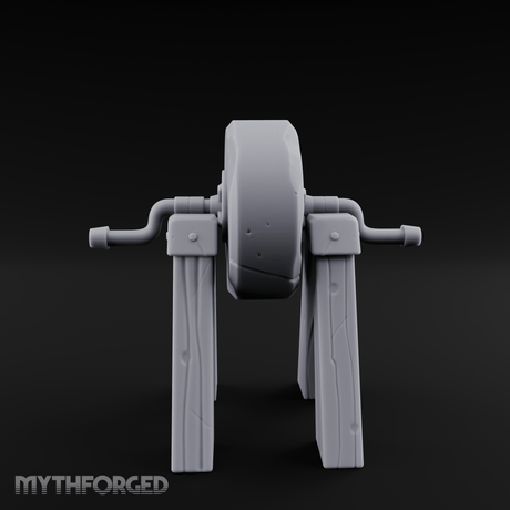 Stone-Wheeled Grinding Mill Wheel Miniature for Dungeons and Dragons, Pathfinder or other TTRPGs