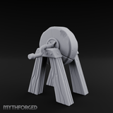 Stone-Wheeled Grinding Mill Wheel Miniature for Dungeons and Dragons, Pathfinder or other TTRPGs