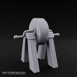 Stone-Wheeled Grinding Mill Wheel Miniature for Dungeons and Dragons, Pathfinder or other TTRPGs