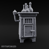 Potion-Laden Alchemist's Furnace Miniature for Dungeons and Dragons, Pathfinder or other TTRPGs