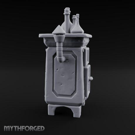 Potion-Laden Alchemist's Furnace Miniature for Dungeons and Dragons, Pathfinder or other TTRPGs