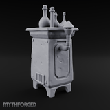 Potion-Laden Alchemist's Furnace Miniature for Dungeons and Dragons, Pathfinder or other TTRPGs