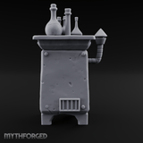 Potion-Laden Alchemist's Furnace Miniature for Dungeons and Dragons, Pathfinder or other TTRPGs