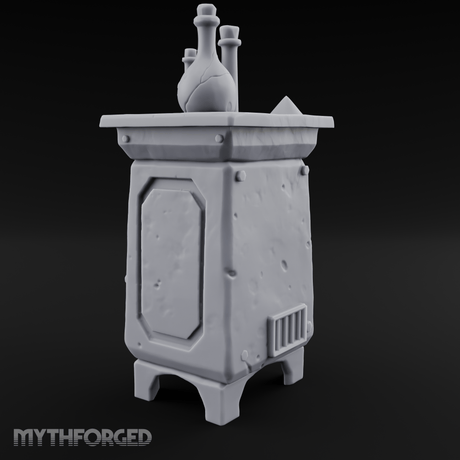 Potion-Laden Alchemist's Furnace Miniature for Dungeons and Dragons, Pathfinder or other TTRPGs